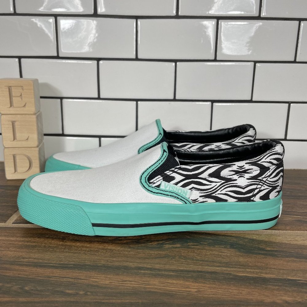 Vision Street Wear Aztec Slip On Womens Sz 5 Shoes Multicolor Skate Sneaker NEW